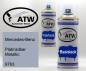 Preview: Mercedes-Benz, Platinsilber Metallic, 9763: 400ml Sprühdose + 400ml Klarlack - Set, von ATW Autoteile West.
